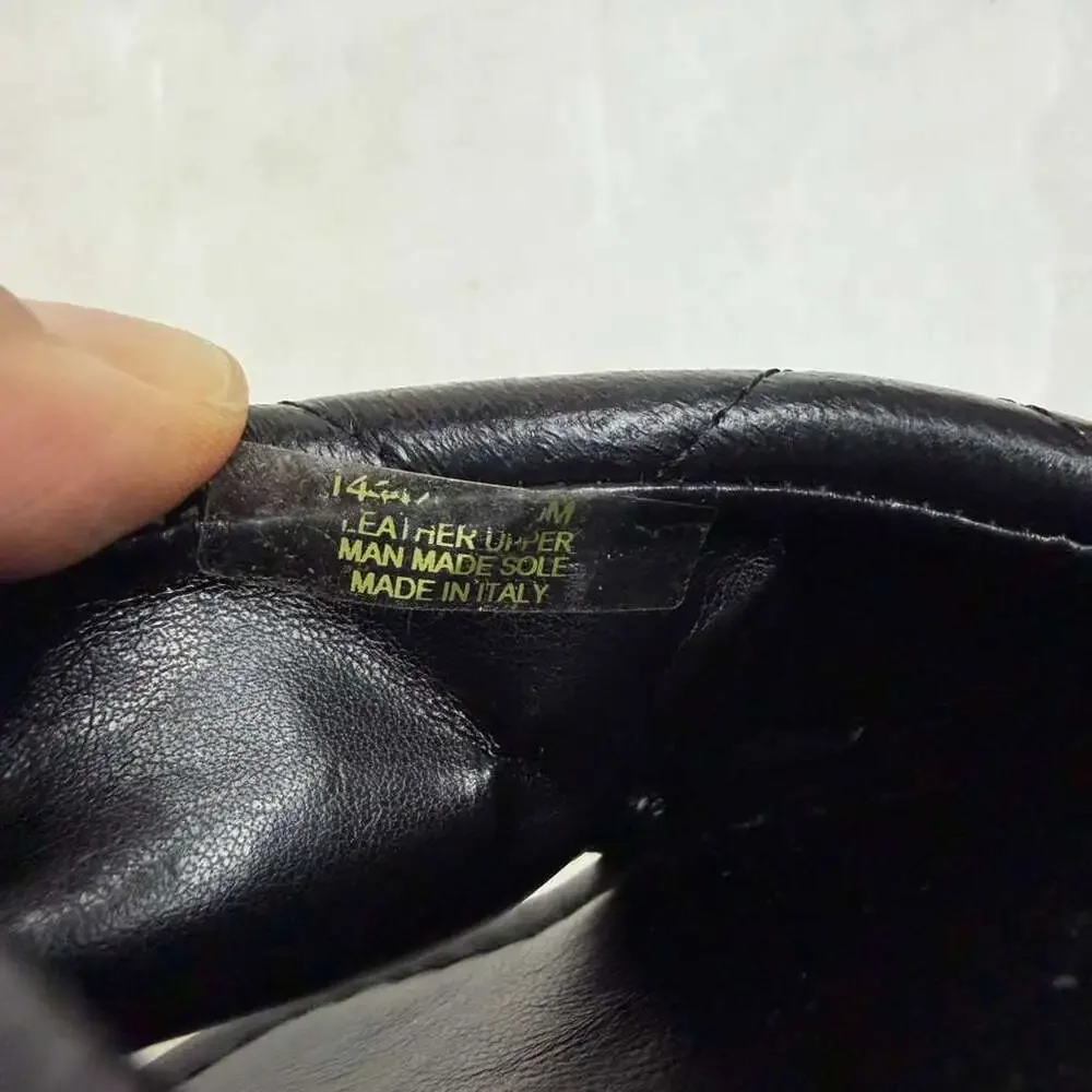 Mariella Women's Wedge Heel Platform Quilted Leather Slide Sandals Black Sz 9